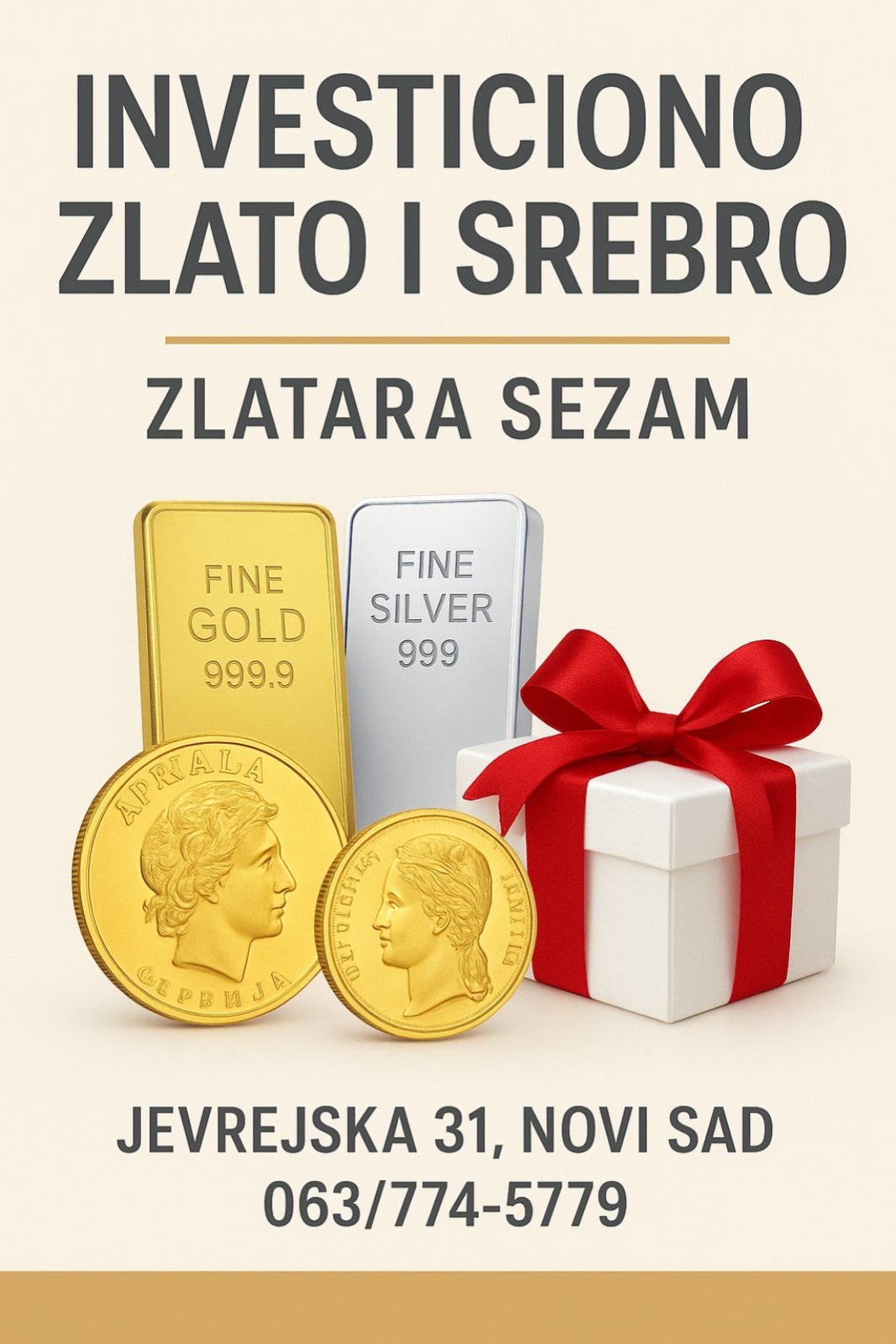 Investiciono zlato i srebro